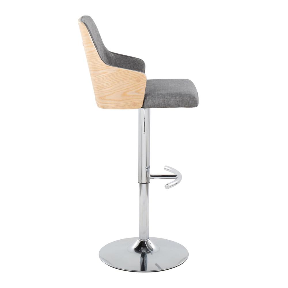 Grey Stella Adjustable Barstool - Set of 2