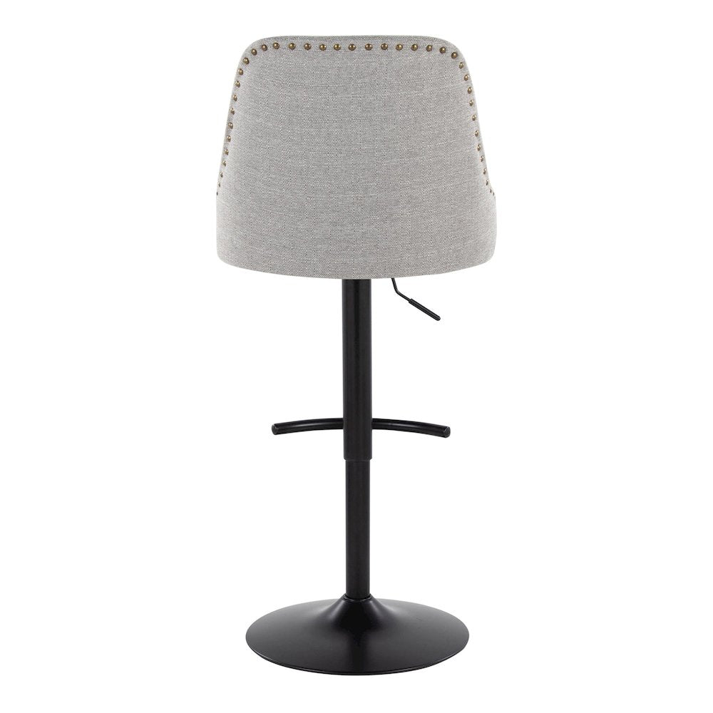 Studded Marcel Adjustable Barstool - Set of  2