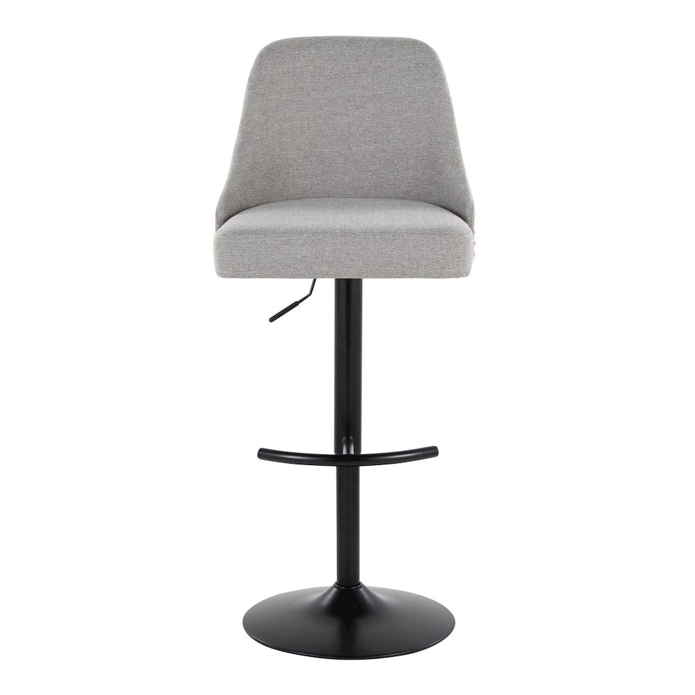 Studded Marcel Adjustable Barstool - Set of  2