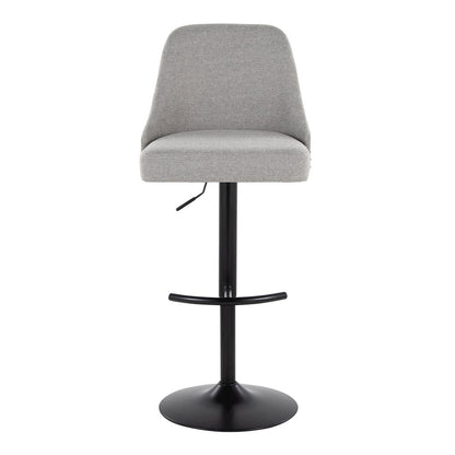 Studded Marcel Adjustable Barstool - Set of  2