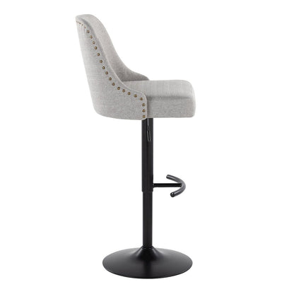 Studded Marcel Adjustable Barstool - Set of  2