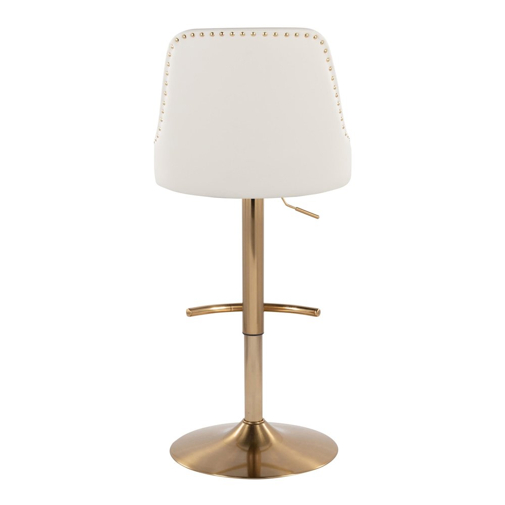 Studded Marcel Adjustable Barstool - Set of  2