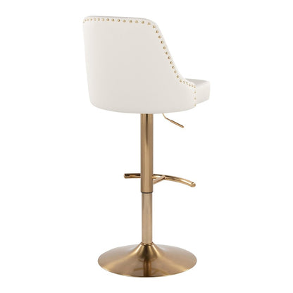 Studded Marcel Adjustable Barstool - Set of  2