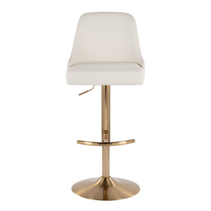 Studded Marcel Adjustable Barstool - Set of  2