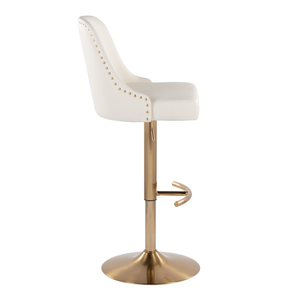 Studded Marcel Adjustable Barstool - Set of  2