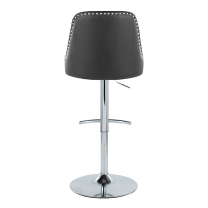 Studded Marcel Adjustable Barstool - Set of  2