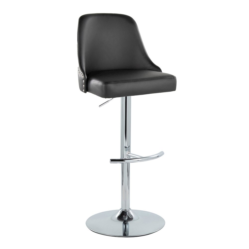 Studded Marcel Adjustable Barstool - Set of  2
