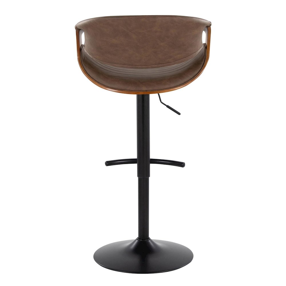 Symphony Adjustable Barstool - Set of 2 in Black Metal