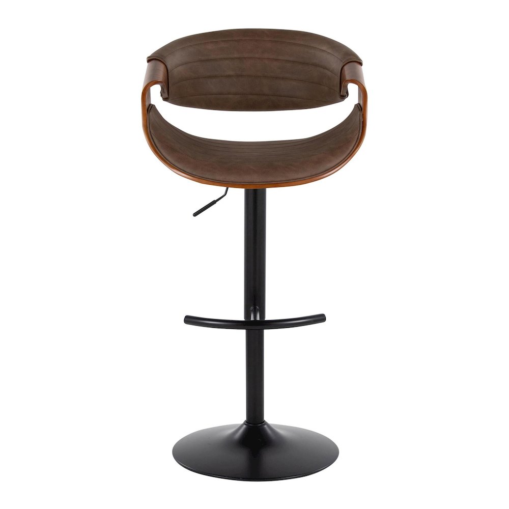 Symphony Adjustable Barstool - Set of 2 in Black Metal
