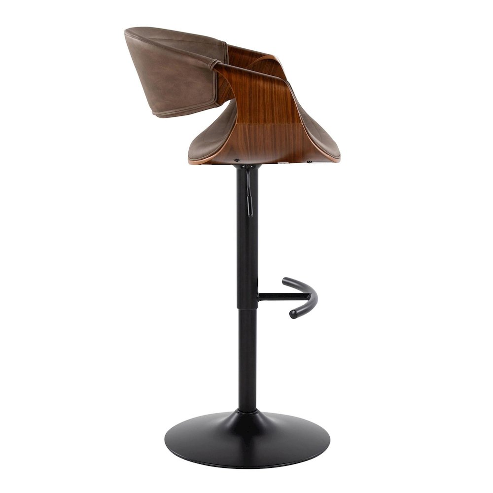 Symphony Adjustable Barstool - Set of 2 in Black Metal