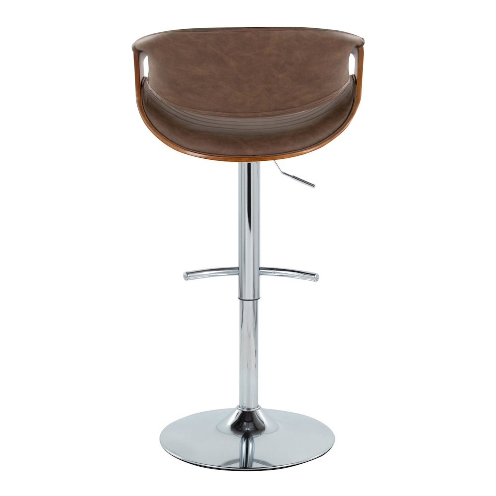 Symphony Adjustable Barstool - Set of 2 in Chrome Metal