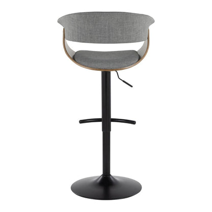 Grey Vintage Mod Adjustable Height Barstool - Set of 2