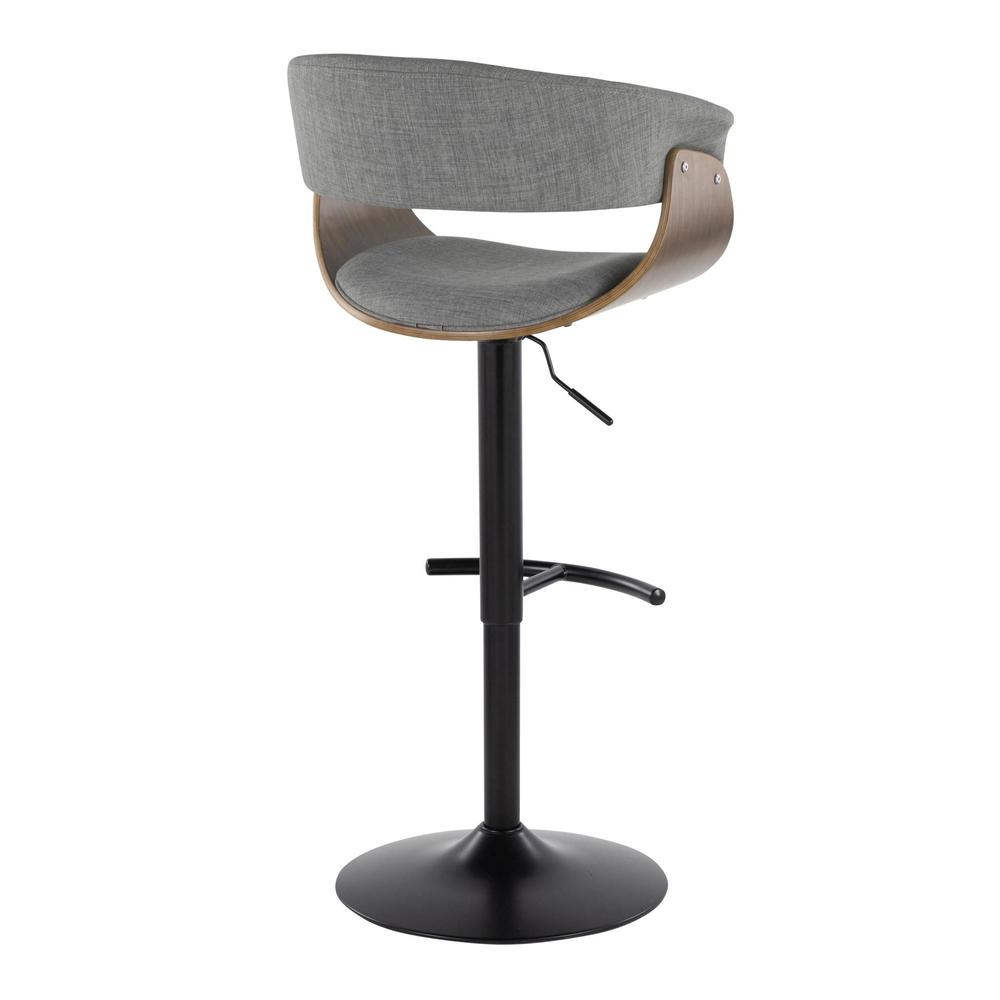 Grey Vintage Mod Adjustable Height Barstool - Set of 2