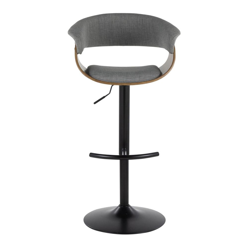 Grey Vintage Mod Adjustable Height Barstool - Set of 2