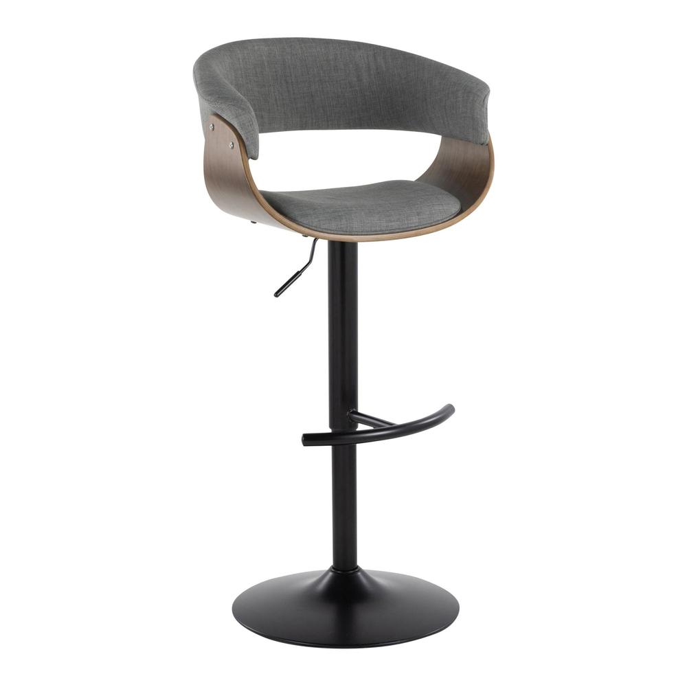 Grey Vintage Mod Adjustable Height Barstool - Set of 2