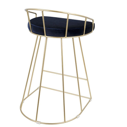 Gold, Blue Canary Counter Stool - Set of 2