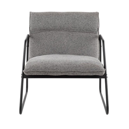 Black Steel, Grey Noise Fabric Casper Arm Chair