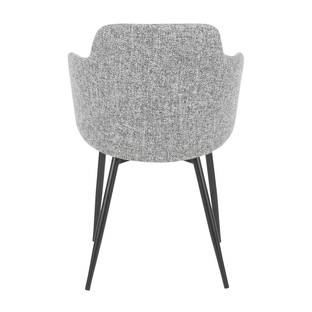 Black Metal, Dark Grey Fabric Boyne Chair - Set of 2