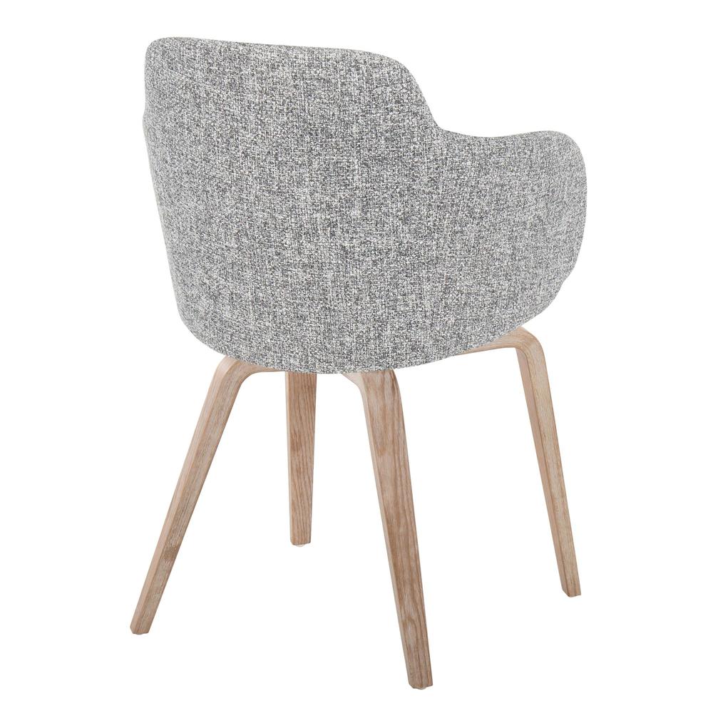 Whitewashed Wood, Dark Grey Noise Fabric Boyne Chair - Set of 2