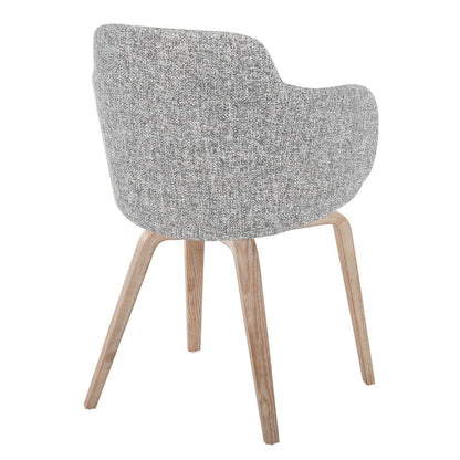 Whitewashed Wood, Dark Grey Noise Fabric Boyne Chair - Set of 2