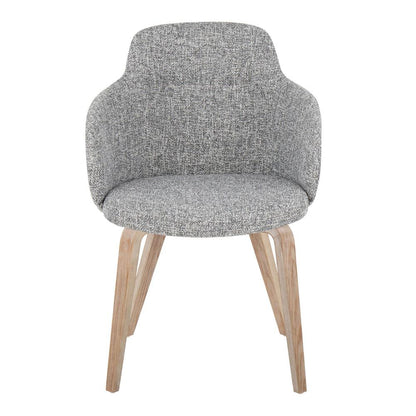 Whitewashed Wood, Dark Grey Noise Fabric Boyne Chair - Set of 2