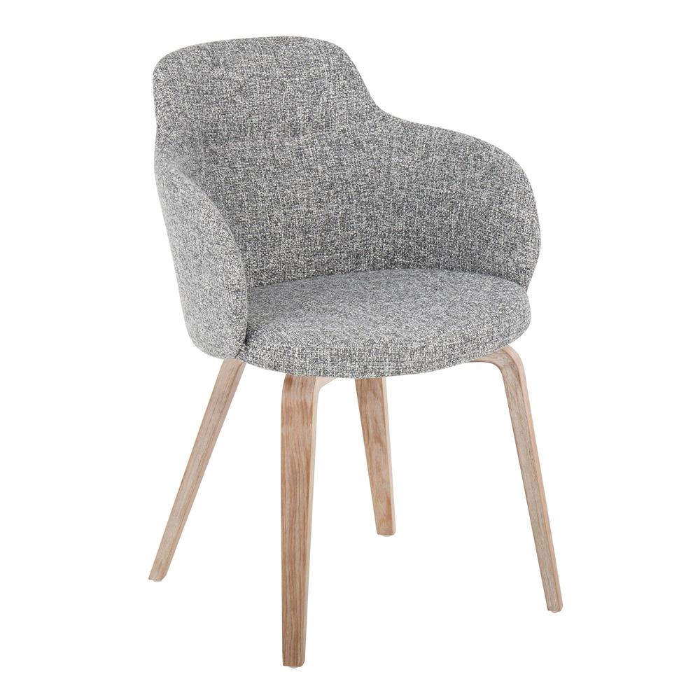 Whitewashed Wood, Dark Grey Noise Fabric Boyne Chair - Set of 2