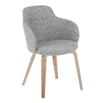 Whitewashed Wood, Dark Grey Noise Fabric Boyne Chair - Set of 2