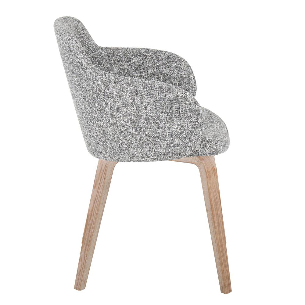 Whitewashed Wood, Dark Grey Noise Fabric Boyne Chair - Set of 2