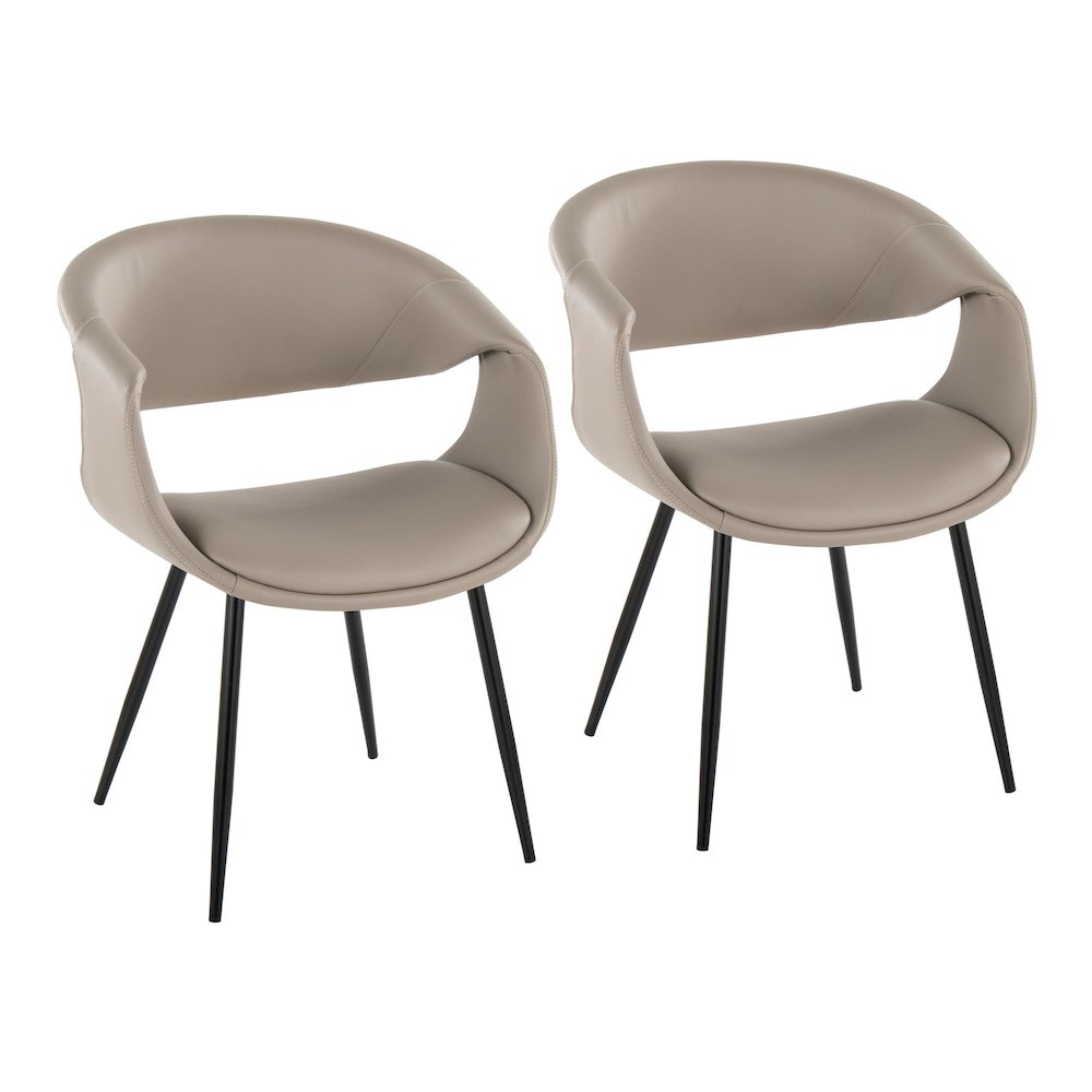 Curvo Upholstered Chair - Set of 2