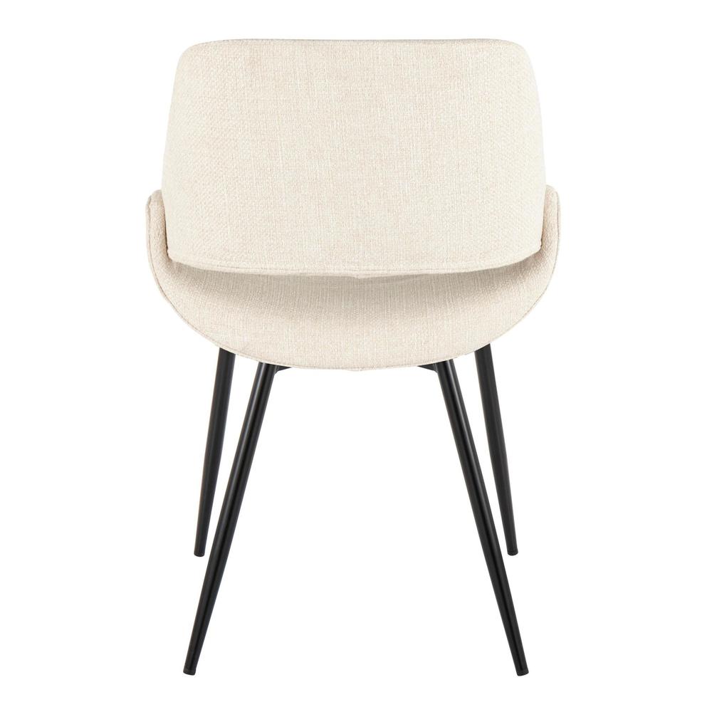 Black Metal, Cream Fabric Fabrico Chair - Set of 2