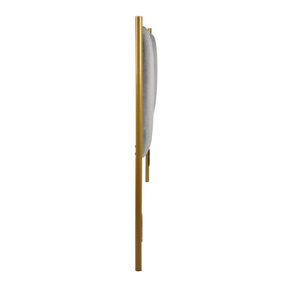 Gold Steel, Grey Velvet Chloe Headboard