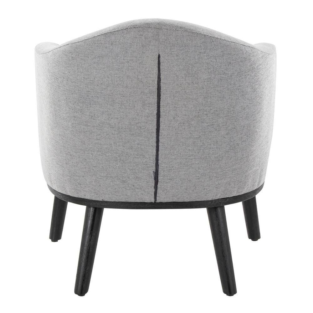 Black Wood, Grey Fabric Ahoy Accent Chair