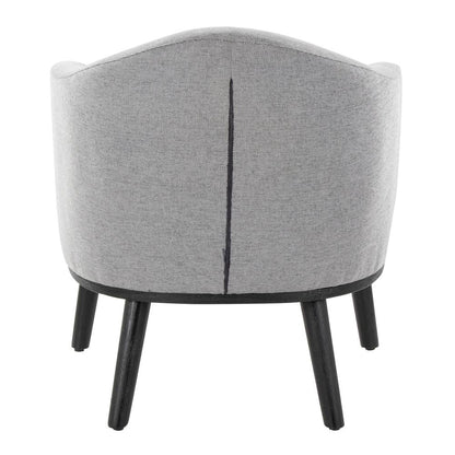 Black Wood, Grey Fabric Ahoy Accent Chair
