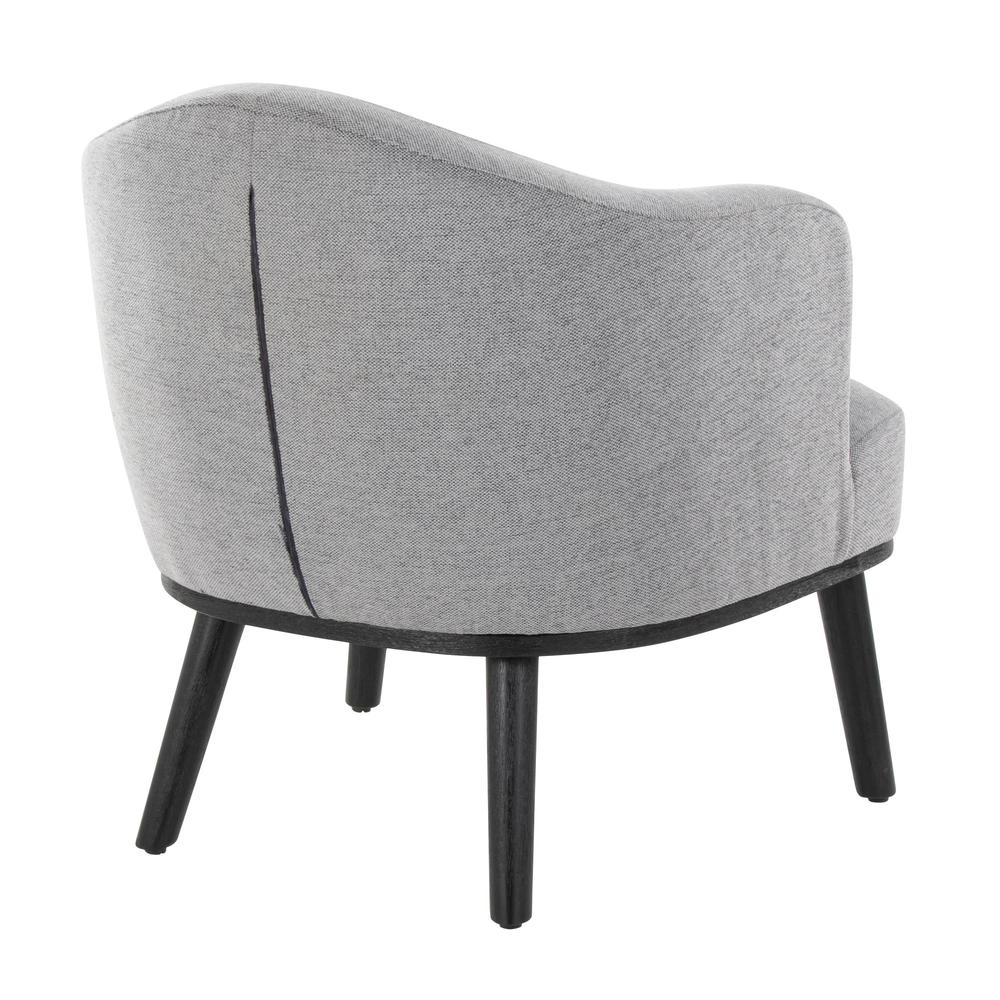 Black Wood, Grey Fabric Ahoy Accent Chair