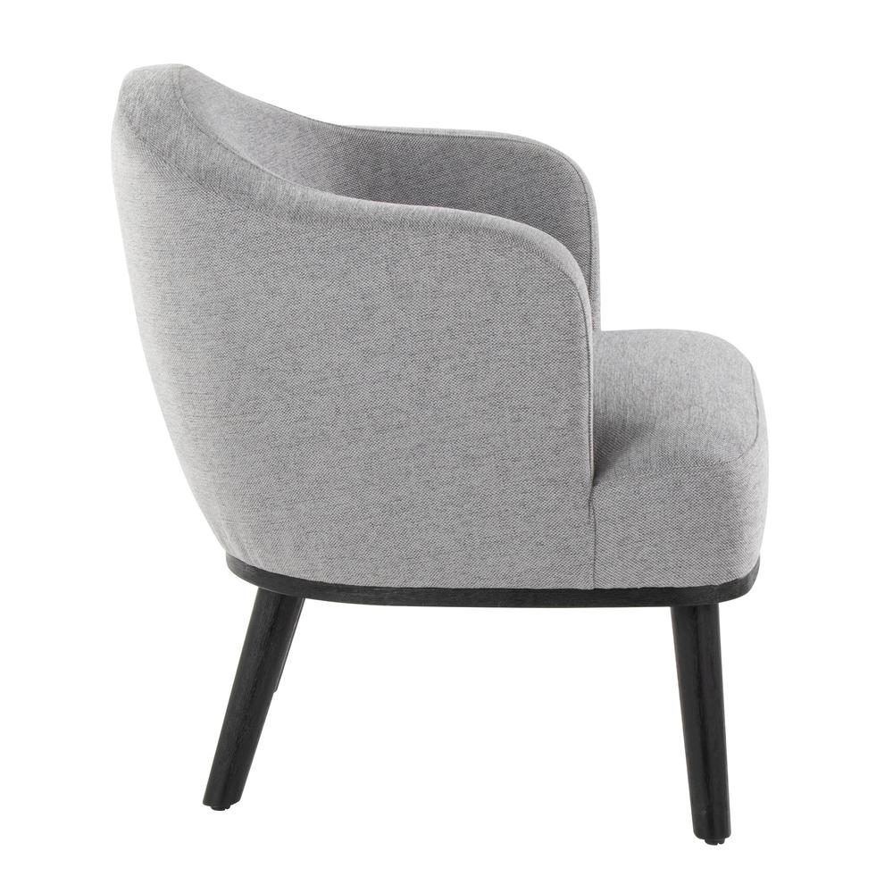 Black Wood, Grey Fabric Ahoy Accent Chair