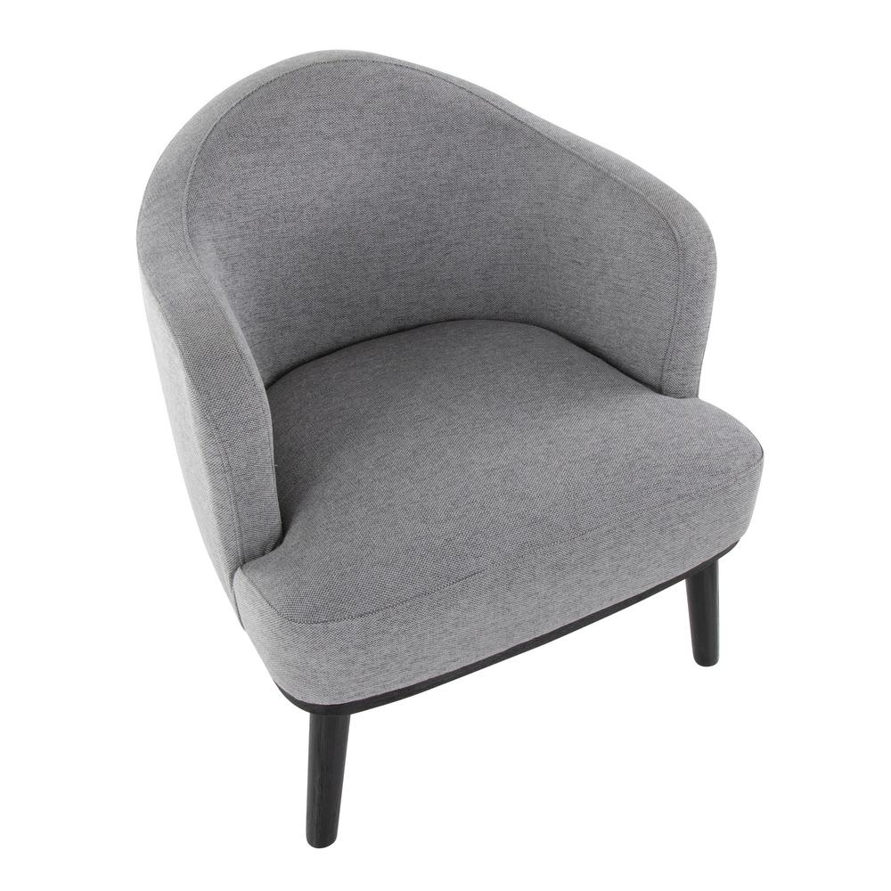 Black Wood, Grey Fabric Ahoy Accent Chair