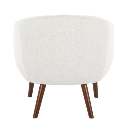 Walnut Wood, Cream Fabirc Ashland Lounge Chair