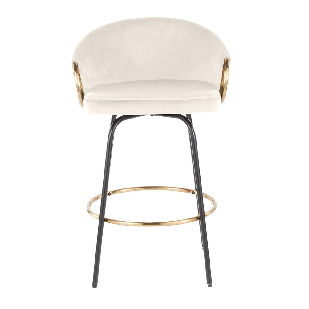 Black Claire 26" Fixed Height Counter Stool - Set of 2