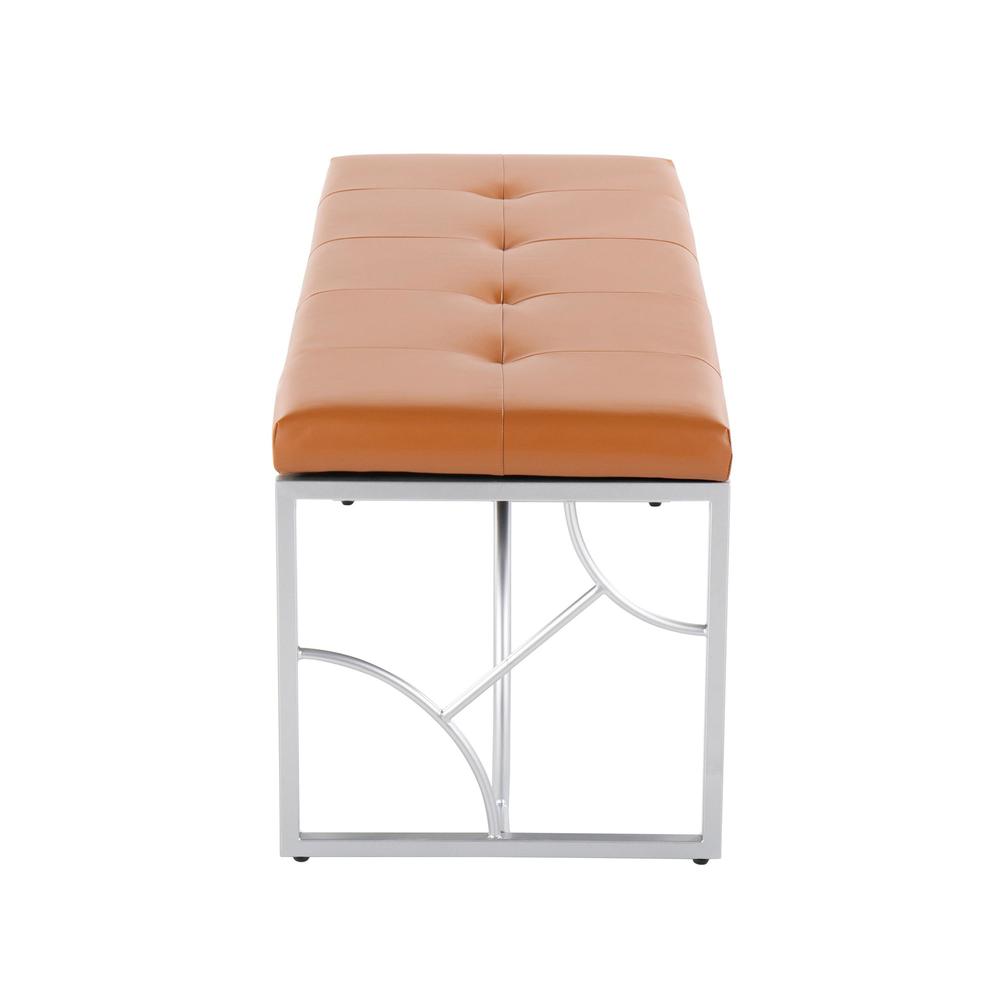 Silver Metal, Camel PU Constellation Bench