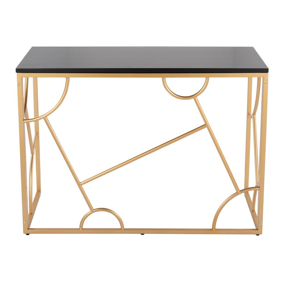 Gold Metal, Black MDF Constellation Desk