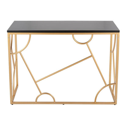 Gold Metal, Black MDF Constellation Desk