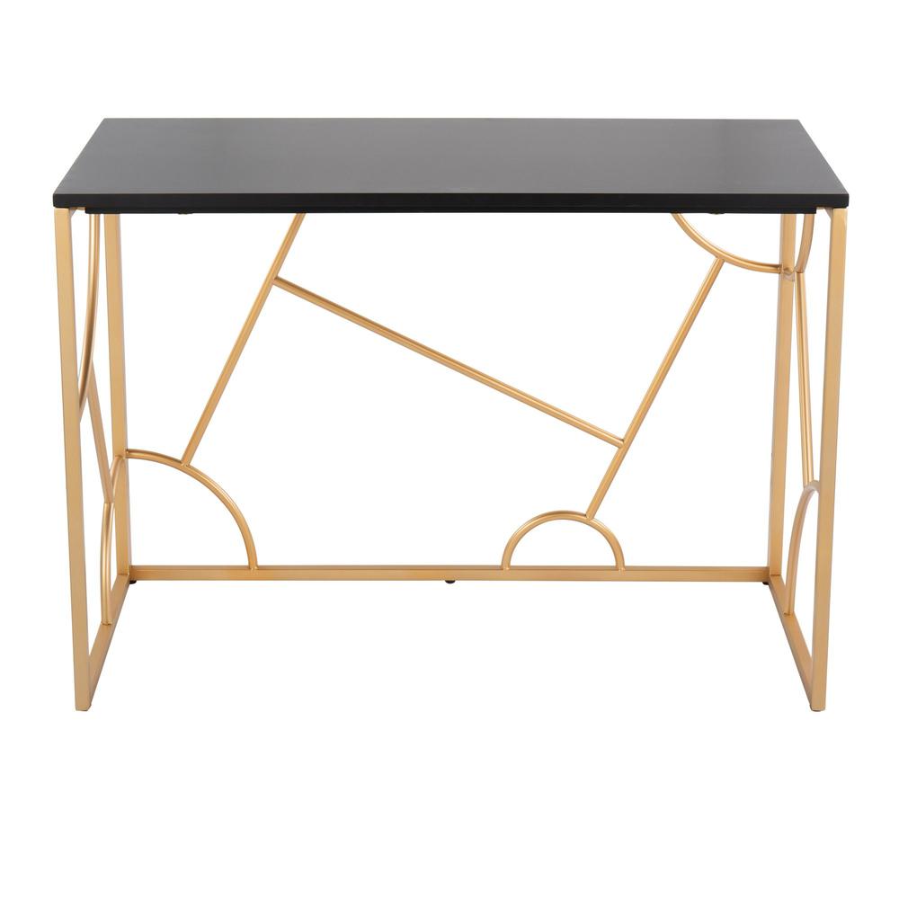 Gold Metal, Black MDF Constellation Desk