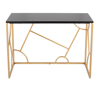 Gold Metal, Black MDF Constellation Desk