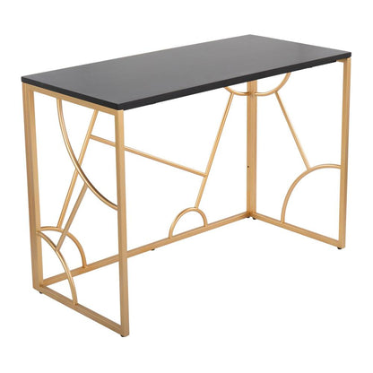 Gold Metal, Black MDF Constellation Desk