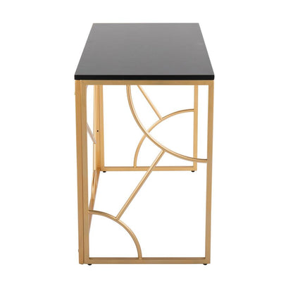 Gold Metal, Black MDF Constellation Desk