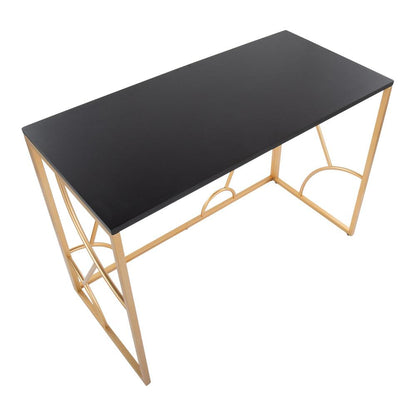 Gold Metal, Black MDF Constellation Desk