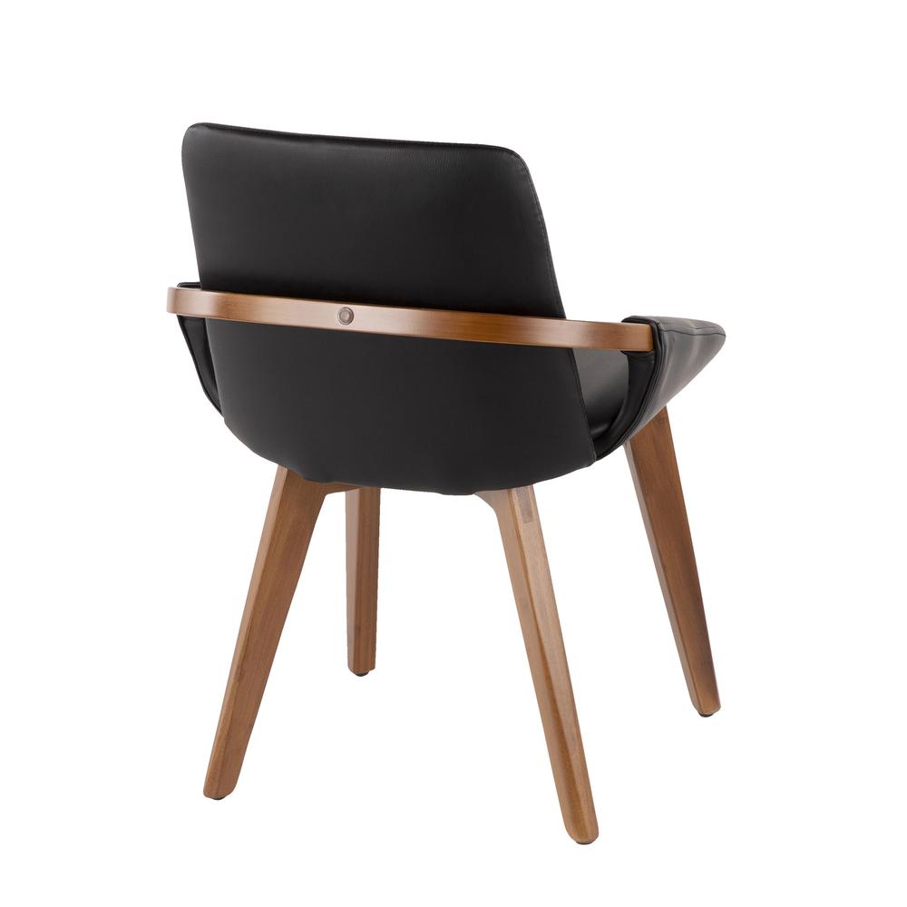 Walnut Bamboo, Black PU Cosmo Chair