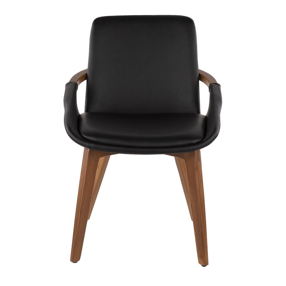 Walnut Bamboo, Black PU Cosmo Chair