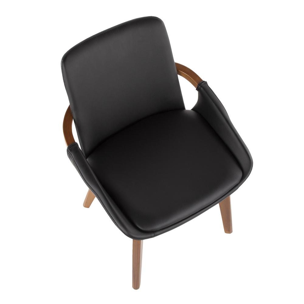 Walnut Bamboo, Black PU Cosmo Chair