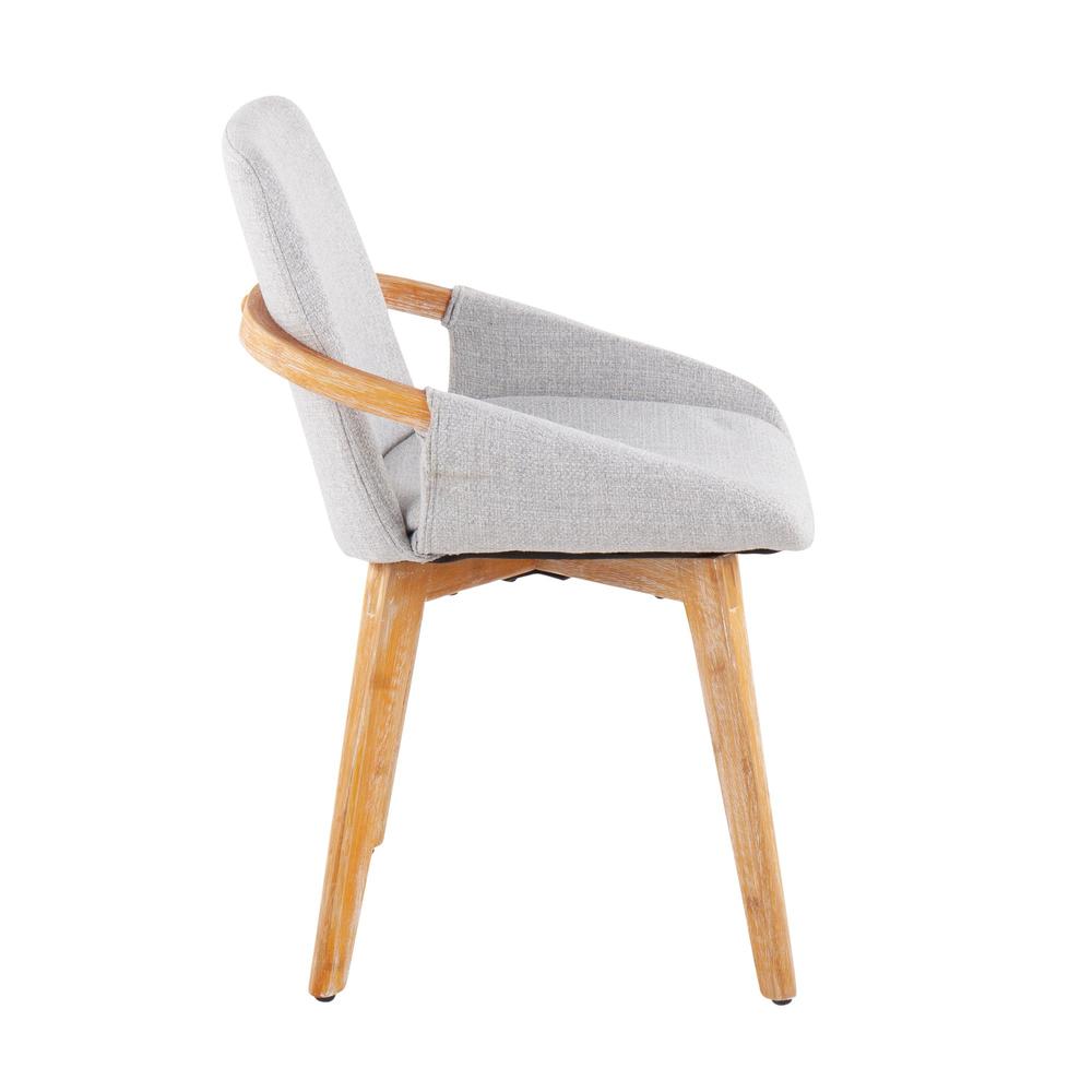 Natural Bamboo, Light Grey Noise Fabric Cosmo Chair